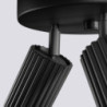 Plafonnier KARBON 3P Noir Sollux | 3 Spots GU10 Orientables Design