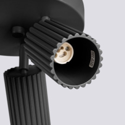 Plafonnier KARBON 3P Noir Sollux | 3 Spots GU10 Orientables Design
