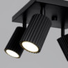 Plafonnier KARBON 4 Noir Sollux | Plafonnier 4 Spots GU10 Orientables