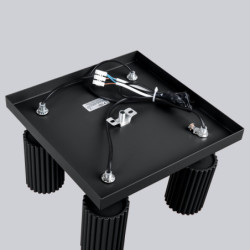 Plafonnier KARBON 4 Noir Sollux | Plafonnier 4 Spots GU10 Orientables