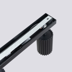 Plafonnier KARBON 6L Noir Sollux | 6 Spots GU10 Orientables 117 cm