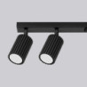 Plafonnier KARBON 6L Noir Sollux | 6 Spots GU10 Orientables 117 cm