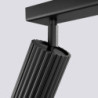 Plafonnier KARBON 6L Noir Sollux | 6 Spots GU10 Orientables 117 cm