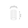 Plafonnier KARBON 10 Beige Sollux | Spot GU10 Design Compact