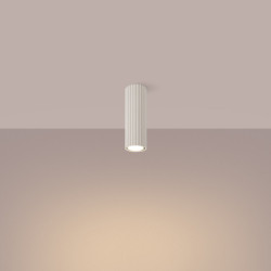 Plafonnier KARBON 20 Beige Sollux | Spot Tubulaire GU10 Design 20 cm