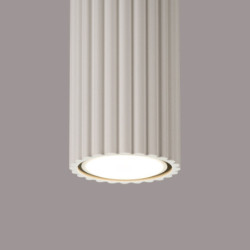 Plafonnier KARBON 20 Beige Sollux | Spot Tubulaire GU10 Design 20 cm