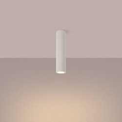 Plafonnier KARBON 30 Beige Sollux | Spot Tubulaire GU10 Design 30 cm
