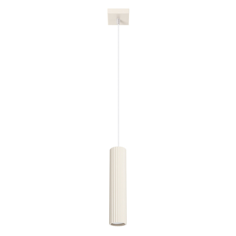 Lampe suspendue KARBON 1 Beige Sollux | Suspension GU10 Design