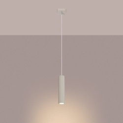 Lampe suspendue KARBON 1 Beige Sollux | Suspension GU10 Design