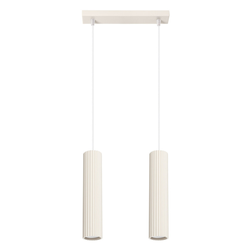 Lampe suspendue KARBON 2 Beige Sollux | Suspension Double GU10 Design
