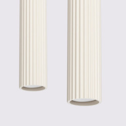 Lampe suspendue KARBON 2 Beige Sollux | Suspension Double GU10 Design