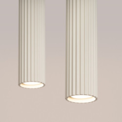 Lampe suspendue KARBON 2 Beige Sollux | Suspension Double GU10 Design