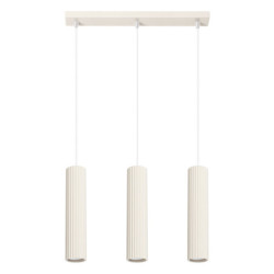 Lampe suspendue KARBON 3L Beige Sollux | Suspension 3 Lumières GU10