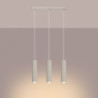 Lampe suspendue KARBON 3L Beige Sollux | Suspension 3 Lumières GU10