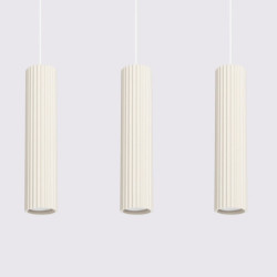 Lampe suspendue KARBON 3L Beige Sollux | Suspension 3 Lumières GU10