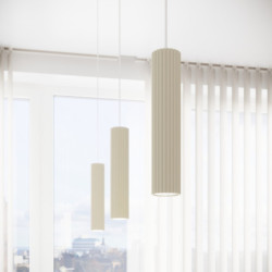 Lampe suspendue KARBON 3L Beige Sollux | Suspension 3 Lumières GU10