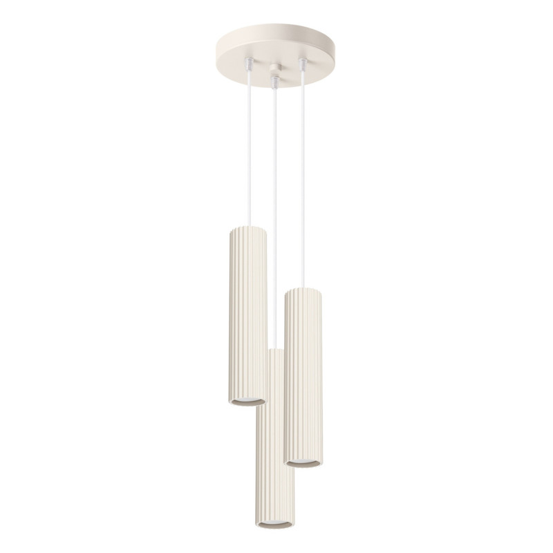 Lampe suspendue KARBON 3P Beige Sollux | Suspension Triple GU10 Design