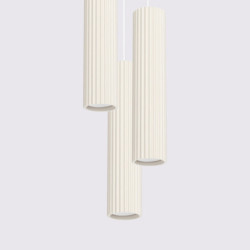 Lampe suspendue KARBON 3P Beige Sollux | Suspension Triple GU10 Design