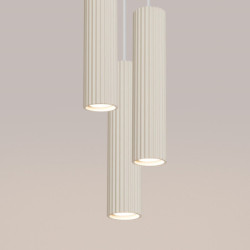 Lampe suspendue KARBON 3P Beige Sollux | Suspension Triple GU10 Design