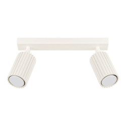 Plafonnier KARBON 2 Beige Sollux | Plafonnier 2 Spots GU10 Orientables