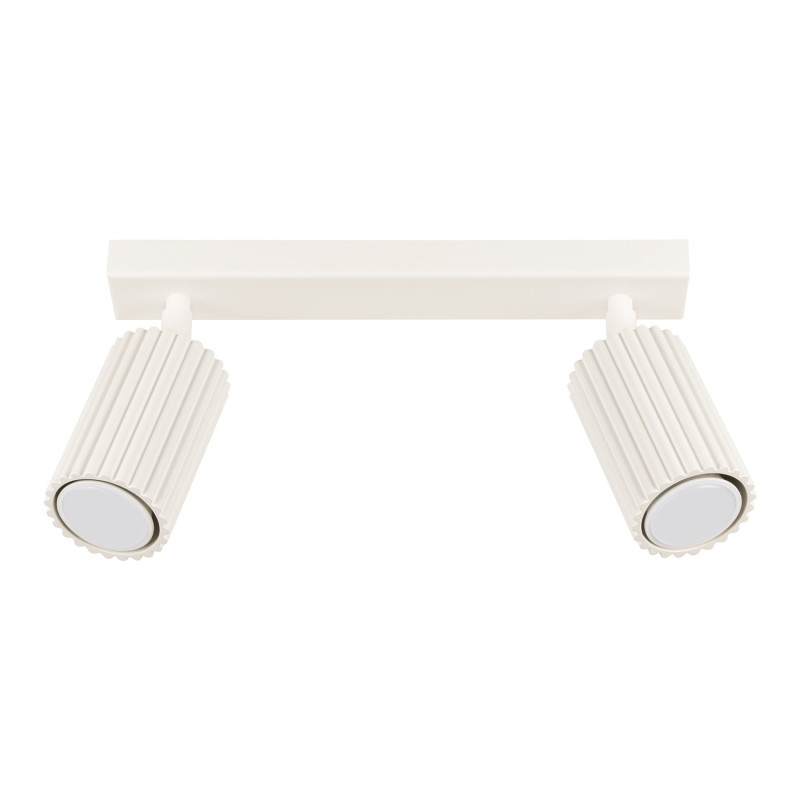 Plafonnier KARBON 2 Beige Sollux | Plafonnier 2 Spots GU10 Orientables
