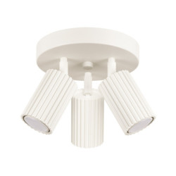Plafonnier KARBON 3P Beige Sollux | Plafonnier Rond 3 Spots GU10