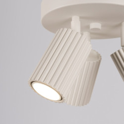Plafonnier KARBON 3P Beige Sollux | Plafonnier Rond 3 Spots GU10