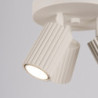 Plafonnier KARBON 3P Beige Sollux | Plafonnier Rond 3 Spots GU10