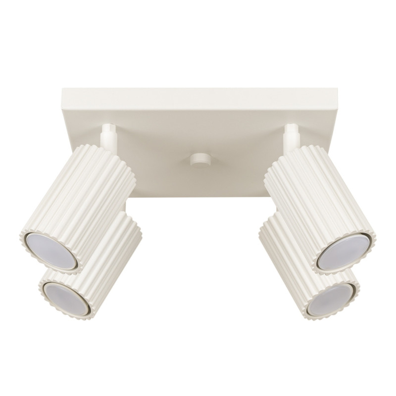 Plafonnier KARBON 4 Beige Sollux | Plafonnier Design 4 Spots GU10