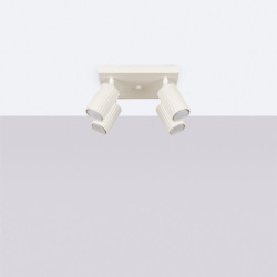 Plafonnier KARBON 4 Beige Sollux | Plafonnier Design 4 Spots GU10