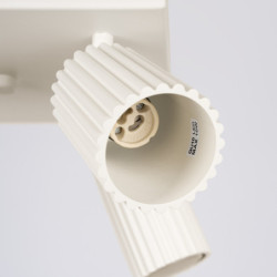 Plafonnier KARBON 4 Beige Sollux | Plafonnier Design 4 Spots GU10