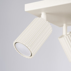 Plafonnier KARBON 4 Beige Sollux | Plafonnier Design 4 Spots GU10