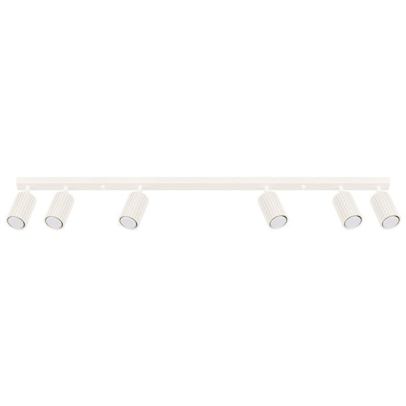 Plafonnier KARBON 6L Beige Sollux | Plafonnier Design 6 Spots GU10