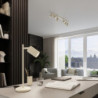 Plafonnier KARBON 6L Beige Sollux | Plafonnier Design 6 Spots GU10