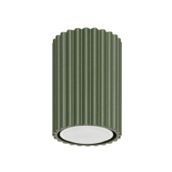 Plafonnier KARBON 10 Vert Olive Sollux | Plafonnier Tube Design GU10