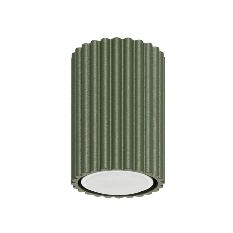 Plafonnier KARBON 10 Vert Olive Sollux | Plafonnier Tube Design GU10