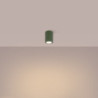 Plafonnier KARBON 10 Vert Olive Sollux | Plafonnier Tube Design GU10