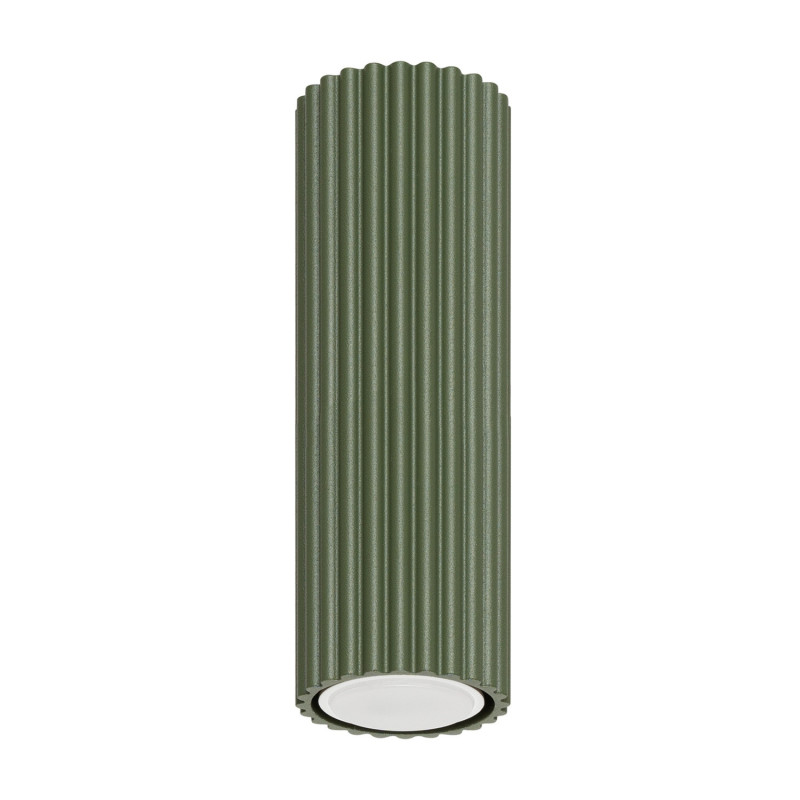 Plafonnier KARBON 20 Vert Olive Sollux | Plafonnier Tube Design GU10