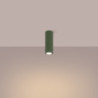 Plafonnier KARBON 20 Vert Olive Sollux | Plafonnier Tube Design GU10