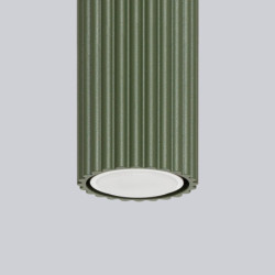 Plafonnier KARBON 20 Vert Olive Sollux | Plafonnier Tube Design GU10
