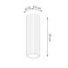 Plafonnier KARBON 20 Vert Olive Sollux | Plafonnier Tube Design GU10