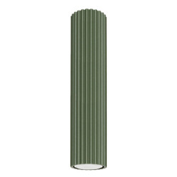Plafonnier KARBON 30 vert olive Sollux | Spot Tubulaire GU10 Design 30 cm