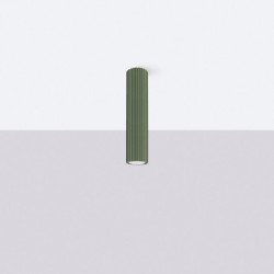 Plafonnier KARBON 30 vert olive Sollux | Spot Tubulaire GU10 Design 30 cm