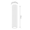 Plafonnier KARBON 30 vert olive Sollux | Spot Tubulaire GU10 Design 30 cm
