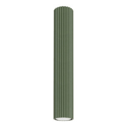Plafonnier KARBON 40 Vert Olive Sollux | Plafonnier Tube Design GU10
