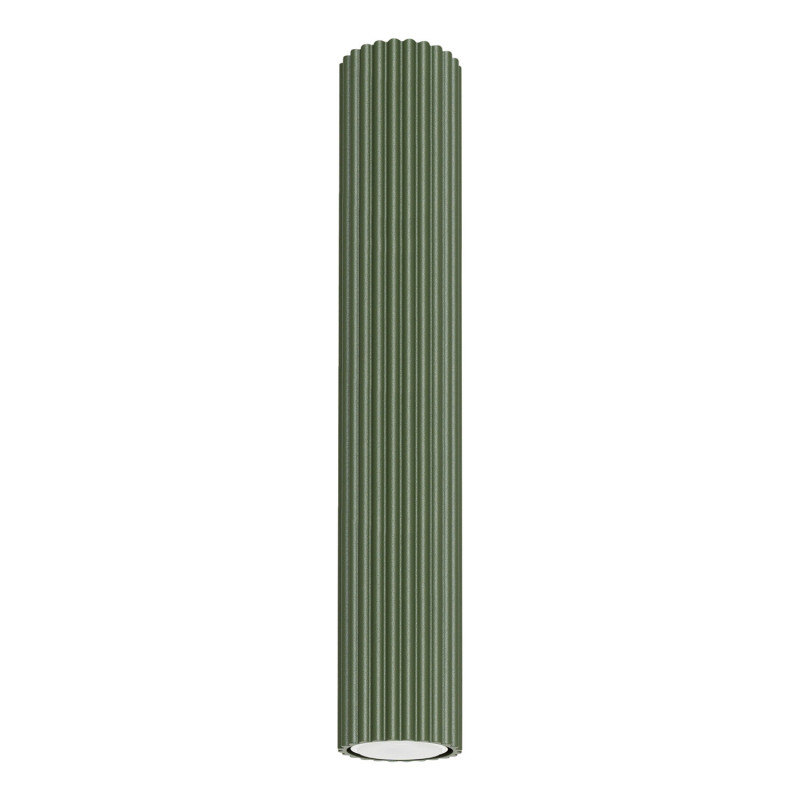 Plafonnier KARBON 40 Vert Olive Sollux | Plafonnier Tube Design GU10