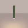 Plafonnier KARBON 40 Vert Olive Sollux | Plafonnier Tube Design GU10