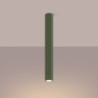 Plafonnier KARBON 60 Vert Olive Sollux | Plafonnier Tube Design GU10