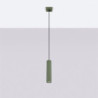 Lampe suspendue KARBON 1 Vert Olive Sollux | Suspension Design GU10