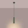 Lampe suspendue KARBON 1 Vert Olive Sollux | Suspension Design GU10